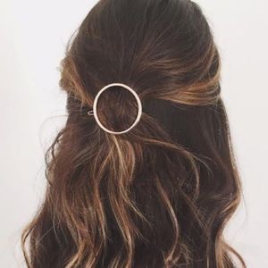 Minimalist Circle and Triangle Hair Clips